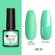 Load image into Gallery viewer, UR SUGAR 7.5ml Matte Nail Gel Polish Purple Series Hybrid Varnish Nail Art Semi Permanent UV Gel Varnish Soak Off Matte Top Coat
