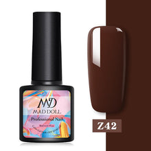 Load image into Gallery viewer, MAD DOLL 8ml 60 Colors Gel Nail Polish  Nail Color Nail Gel varnish Soak Off UV Gel Varnish Base Coat No Wipe Top Coat
