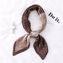 Load image into Gallery viewer, 2020 Designer Women Crinkle Scarf Square Silk Neck Scarves Female Leopard Print Hair Band Lady Pleated Scarfs
