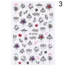 Load image into Gallery viewer, Flower Series Nail Water Decal Stickers Sakura Daisy Lavender Floral Pattern Transfer Sticker  Nail Art Decoration
