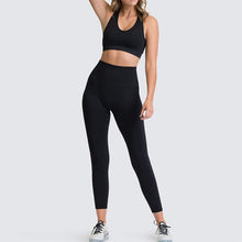 Load image into Gallery viewer, 2020 Women's Yoga Set Seamless Sportswear 2-Piece Gym Yoga Clothes Sports Bra + Leggings Running Wear Skinny Sports Set Suits L
