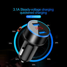 Load image into Gallery viewer, Lovebay 3.1A LED Display Dual USB Car Charger Universal Mobile Phone Aluminum Car-Charger for Xiaomi Samsung iPhone 11 Pro Max
