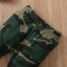 Load image into Gallery viewer, Autumn Baby Boy Long sleeve Letter Print Hooded T-shirt and Camouflage Long Pants 0-3Y
