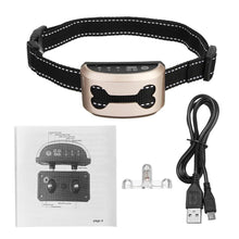 Load image into Gallery viewer, Pet Dog Rechargeable Anti Bark Collar Control Train Waterproof Stop Barking Dog Waterproof Ultrasonic Training Collars
