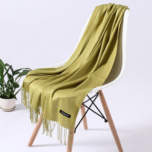 Load image into Gallery viewer, Fashion Solid Color 2020 Women Scarf Winter Hijabs Tessale Tassels Long Lady Shawls Cashmere Like Pashmina Hijabs Scarves Wraps
