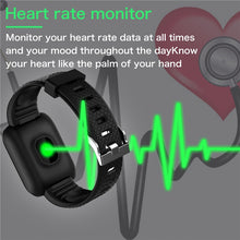 Load image into Gallery viewer, 116 plus Smart Watch Men Women Blood Pressure Monitor Waterproof Fitness Tracker Bracelet Heart Rate Smartwatch For Android IOS
