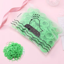 Load image into Gallery viewer, 100pcs/Set Bag Packed Girls Cute Colorful Elastic Hair Bands Gum For Ponytail Holder Scrunchie Headband Fashion Hair Accessories
