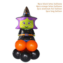 Load image into Gallery viewer, 10pcs/set Halloween Pumpkin Ghost Witch Bat Foil Balloons Set Halloween Party Decoration Hallowmas Black Orange Ballon Supplies
