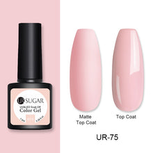 Load image into Gallery viewer, UR SUGAR 7.5ml Matte Nail Gel Polish Purple Series Hybrid Varnish Nail Art Semi Permanent UV Gel Varnish Soak Off Matte Top Coat
