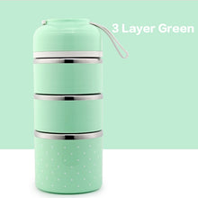 Load image into Gallery viewer, WORTHBUY Cute Japanese Lunch Box For Kids Portable Outdoor Stainless Steel Bento Box Leak-Proof Food Container Kitchen Food Box
