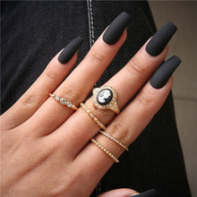 Load image into Gallery viewer, 15 Pcs/set Women Fashion Rings Hearts Fatima Hands Virgin Mary Cross Leaf Hollow Geometric Crystal Ring Set Wedding Jewelry
