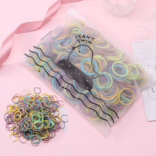 Load image into Gallery viewer, 100pcs/Set Bag Packed Girls Cute Colorful Elastic Hair Bands Gum For Ponytail Holder Scrunchie Headband Fashion Hair Accessories
