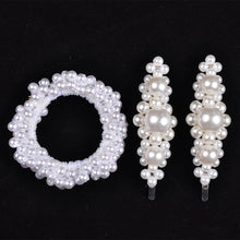 Load image into Gallery viewer, 14 Colors Woman Elegant Pearl Hair Ties Beads Girls Scrunchies Rubber Bands Ponytail Holders Hair Accessories Elastic Hair Band

