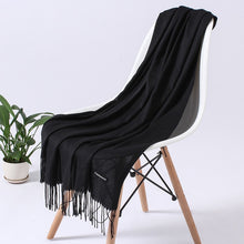 Load image into Gallery viewer, Fashion Solid Color 2020 Women Scarf Winter Hijabs Tessale Tassels Long Lady Shawls Cashmere Like Pashmina Hijabs Scarves Wraps
