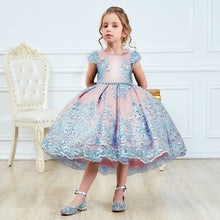 Load image into Gallery viewer, Girls Princess Kids Dresses for Girls Tutu Lace Flower Embroidered Ball Gown Baby Girls Clothes Children Wedding Party Dress
