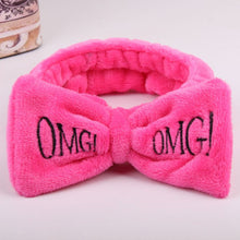 Load image into Gallery viewer, 2020 New Letter OMG Headbands for Women Girls Bow Wash Face Turban Makeup Elastic Hair Bands Coral Fleece Hair Accessories
