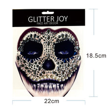Load image into Gallery viewer, HFG03 1Pc Skull Makeup Inspired Party Face Gem Sticker Body Paint Decor for Halloween Dressing Party Carnival Holiday Gift
