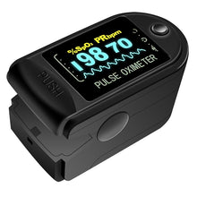 Load image into Gallery viewer, Finger Pulse Fingertip Oled Oximeter SPO2 PR PI RR Blood Oxygen Respiratory Rate Oximetro De Pulsioximetro Dedo with case
