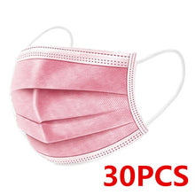 Load image into Gallery viewer, 5/30/50/100/200pcs Disposable Masks Non-woven Face Masks 3 layer Ply Filter Anti Dust Breathable Adult Mouth Mask Black IN STOCK
