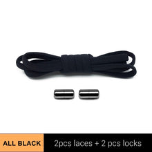 Load image into Gallery viewer, TILUSERO New Elastic Shoelaces Metal Capsule Button No Tie Shoe Laces
