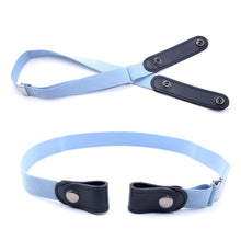 Load image into Gallery viewer, Women's Buckle-Free Elastic Belts Invisible Belt for Jeans No Bulge Hassle Band Fashion Casual Adjustable Button Canvas Belt
