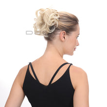Load image into Gallery viewer, Delice Women's Wrap On Messy Bun Curly Scrunchie Chignon With Rubber Band Brown Black Synthetic Hair Ring
