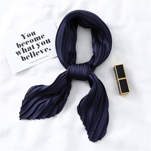Load image into Gallery viewer, 2020 Designer Women Crinkle Scarf Square Silk Neck Scarves Female Leopard Print Hair Band Lady Pleated Scarfs
