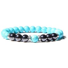 Load image into Gallery viewer, Buddha Bracelet Men Red Tiger Eye Natural Stone 8mm Black Obsidian Hematite Beads Elastic Charm Bracelets Homme Jewelry Gift
