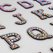Load image into Gallery viewer, A-Z 1pcs  Rhinestone English Alphabet Letter Applique 3D Iron On letters Patch For Clothing Badge Paste For Clothes Bag Shoes
