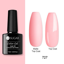 Load image into Gallery viewer, UR SUGAR 7.5ml Matte Nail Gel Polish Purple Series Hybrid Varnish Nail Art Semi Permanent UV Gel Varnish Soak Off Matte Top Coat
