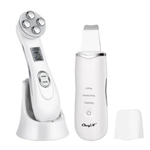 Load image into Gallery viewer, Ultrasonic Face Cleaning Skin Scrubber Facial Cleansing Peeling Machine Pore Cleaner + RF EMS LED Anti Aging Facial Massager 39
