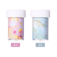 Load image into Gallery viewer, 100/50x4cm Nail Foils Marble Series Pink Blue Foils Paper Nail Art Transfer Sticker Slide Nail Art Decal Nails Accessories 1 Box
