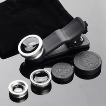 Load image into Gallery viewer, phone lens Fisheye 0.67x Wide Angle Zoom lens fish eye 6x macro lenses Camera Kits with Clip lens on the phone for smartphone
