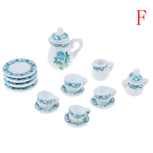 Load image into Gallery viewer, 15/8/9/4/2Pcs 1:12 Dolls House Miniature Mugs Dish Cups Pot Set Direction Furniture Toys Coffee Tea Cups Dollhouse Accessory

