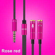 Load image into Gallery viewer, 3.5mm Mic Headphone Splitter Audio Cable Male to 2 Female Headphone Audio Cord Line
