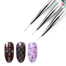 Load image into Gallery viewer, 3Pcs/Set UV Gel Drawing Painting Nail Liner Brush Acrylic Nail Pen French Nail Mixed Colors Gourd Handle Nail Art DIY Tools
