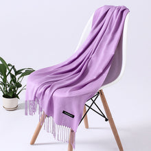 Load image into Gallery viewer, Fashion Solid Color 2020 Women Scarf Winter Hijabs Tessale Tassels Long Lady Shawls Cashmere Like Pashmina Hijabs Scarves Wraps
