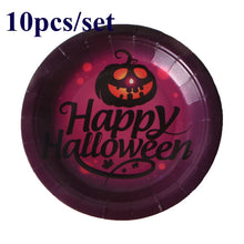 Load image into Gallery viewer, Halloween Decoration Supplies Tablecloths Straws Paper Plates Paper Cups Halloween Party Supplies Halloween Door Falg HY1
