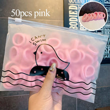 Load image into Gallery viewer, 50/100pcs/Set Girls Colorful Nylon Small Elastic Hair Bands Children Ponytail Holder Scrunchie Headband Kids Hair Accessories
