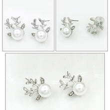 Load image into Gallery viewer, Hot Sale Fashion Christmas Pearl Deer Earrings For Women Ear Stud Jewelry Elegant Korean Antler Earrings
