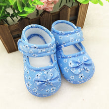 Load image into Gallery viewer, SAGACE Kids Baby Bowknot Printing Newborn Cloth Shoes Fashion baby shoes cute Kids Soft Printing Cloth Shoes high quality 190321
