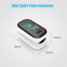 Load image into Gallery viewer, OLED finger oximeter blood oxygen spo2 pulse oximeter PR fingertip Portable oximeters Saturation Meter heart rate monitor
