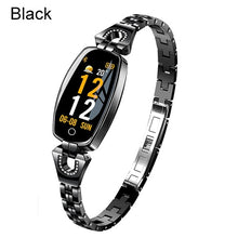 Load image into Gallery viewer, SCOMAS Fashion Women Smart Watch 0.96" OLED Heart Rate Blood Pressure Monitor Pedometer Fitness Tracker Waterproof Smartwatch
