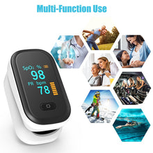 Load image into Gallery viewer, OLED finger oximeter blood oxygen spo2 pulse oximeter PR fingertip Portable oximeters Saturation Meter heart rate monitor
