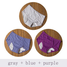 Load image into Gallery viewer, 3pcs/Set Menstrual Panties Women Sexy Pants Leak Proof Incontinence Underwear Period Proof Briefs High Waist Warm Female

