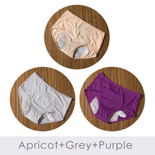 Load image into Gallery viewer, 3pcs/Set Menstrual Panties Women Sexy Pants Leak Proof Incontinence Underwear Period Proof Briefs High Waist Warm Female

