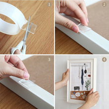 Load image into Gallery viewer, 1M/3M/5M Nano magic Tape Double Sided Tape Transparent NoTrace Reusable Waterproof Adhesive Tape Cleanable Home gekkotape
