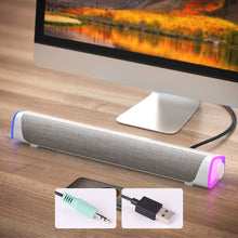 Load image into Gallery viewer, 3D Surround Soundbar Bluetooth 5.0 Speaker Wired Computer Speakers Stereo Subwoofer Sound Bar for Laptop PC Theater TV Aux 3.5mm
