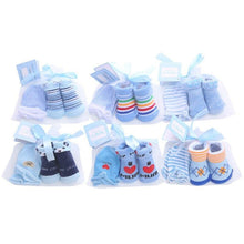 Load image into Gallery viewer, 1 Bag Glove+Socks For Newborns Baby Cute Cartoon Socks For Girls Thin Soft Cotton Boy Child Socks Infants
