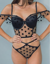 Load image into Gallery viewer, 2PCS Bikini Cover Up Beachwer Sexy Women  Lace Babydoll Underwear Nightwear Sleepwear G-string Set NEW
